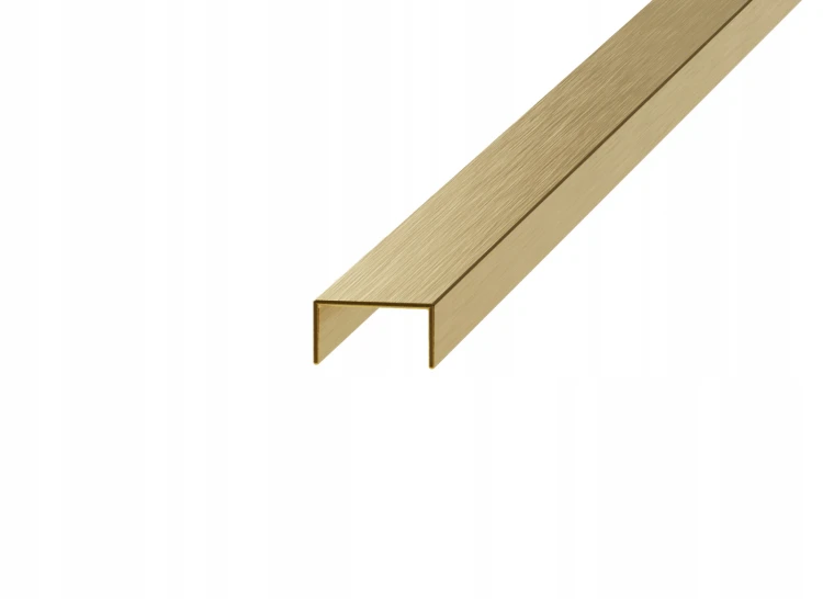 Listwa dekoracyjna rektyfikowana, EXCLUSIVE, Złota szczotkowana 20mm x 2700mm — EXGO-0003 — zdjęcie 1