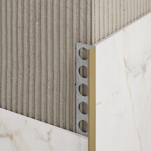 Listwa wykończeniowa stalowa typu "L", Antyczny brąz szczotkowany 10,5mm x 2700mm — FILB-0006 — zdjęcie 2