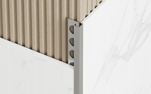 Listwa narożna typu "P" Stalowa, Srebrna szczotkowana 10mm x 10,5mm x 2700mm — FIPS-0002 — zdjęcie 2