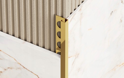 Listwa narożna typu "P" Stalowa, Złoty połysk 12mm x 12,5mm x 2700mm — FIPG-0003 — zdjęcie 2