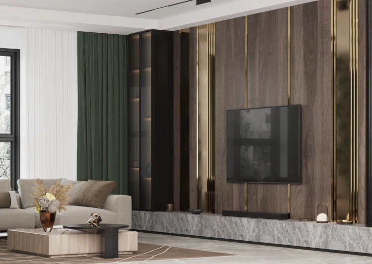 Listwa dekoracyjna ścienna "C" Lamele, Złoty połysk 30mm x 2700mm — WPGM-0002 — zdjęcie 6