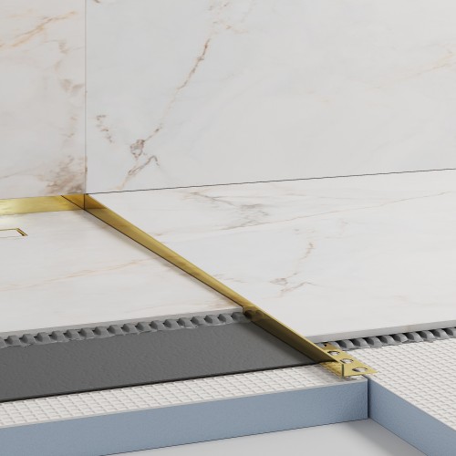Listwa spadkowa krawędziowa, Prawa złoty połysk 180cm — LSGO-0103 — zdjęcie 2