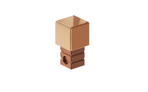 Narożnik wykończeniowy do listwy "P", Miedziany połysk 10mm x 10mm — FICB-0003 — zdjęcie 1