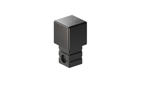 Narożnik wykończeniowy do listwy "P", Czarny szczotkowany 10mm x 10mm — FICB-0005 — zdjęcie 1