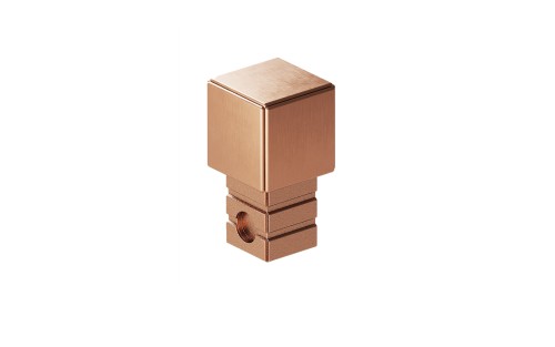 Narożnik wykończeniowy do listwy "P", Miedziany szczotkowany 10mm x 10mm — FICB-0004 — zdjęcie 1