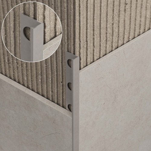 listwa wykończeniowa aluminiowa "L", Mocca stone 10mm x 2700mm — ALMO-0410 — zdjęcie 2