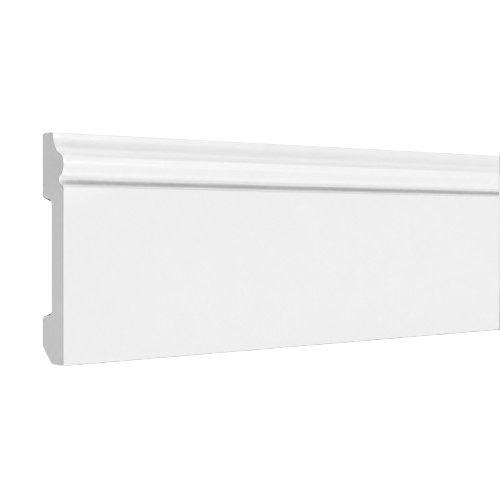 Listwa przypodłogowa polistyrenowa, biała dekoracyjna 8cm x 200cm — SKPS-0003 — zdjęcie 1