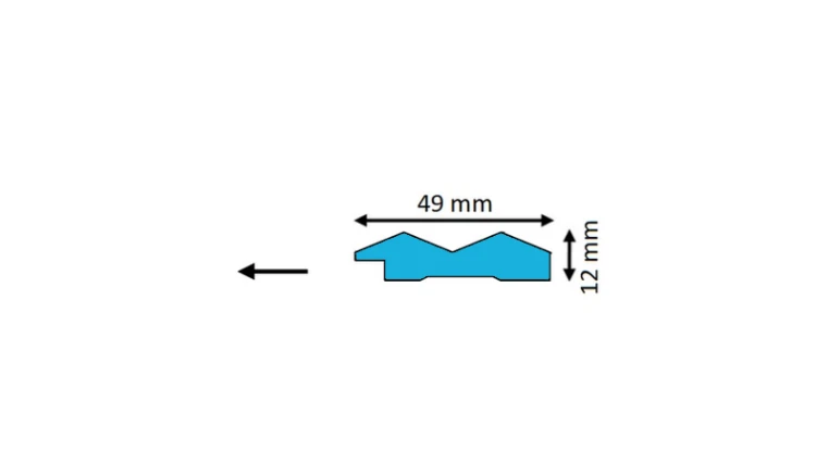 Zakończenie prawe paneli ściennych ALESSIA 4,9cm x 270cm — WPAL-0101-R — zdjęcie 2