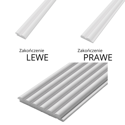 Zakończenie prawe paneli ściennych GIULIA 4,3cm x 270cm — WPGI-0101-R — zdjęcie 2