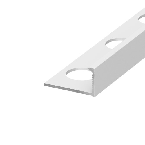 Listwa wykończeniowa aluminiowa "L", Biała stone 8mm x 2700mm — ALWH-0408 — zdjęcie 1