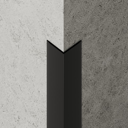 Kątownik wykończeniowy zewnętrzny aluminiowy, czarny mat black mate 15mm x 15mm x 2700mm — ALBL-0315-Z — zdjęcie 2