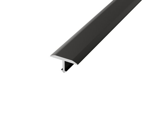Listwa podłogowa aluminiowa "T", czarna matowa 15mm x 2700mm — ATBL-0315 — zdjęcie 1
