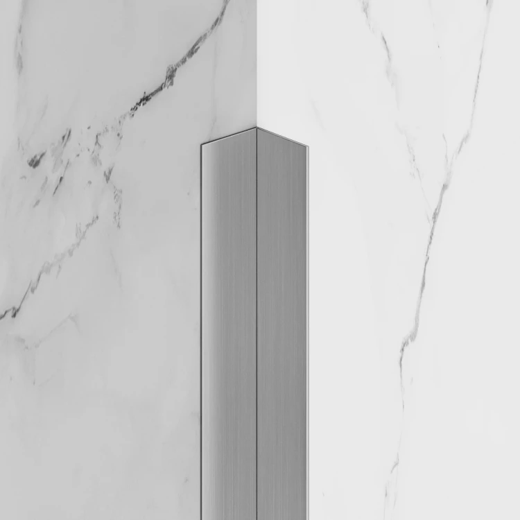 Kątownik wykończeniowy wewnętrzny, srebrny szczotkowany 20mm x 20mm x 2700mm — KASI-0220-W — zdjęcie 2