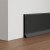 Zakończenie prawe do listwy przypodłogowej aluminiowej, czarne matowe 80mm — ASBL-0380-P — zdjęcie 3