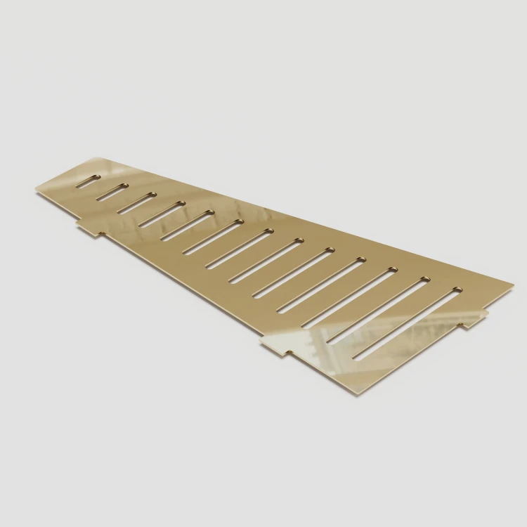 Narożna półka prysznicowa fugowa trapez, złoty połysk — PTGO-0102 — zdjęcie 2