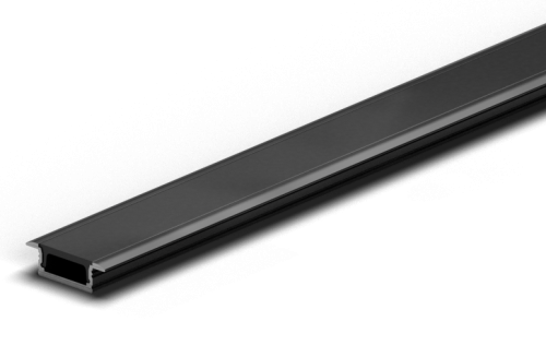 Profil aluminiowy czarny LED NANO 6BL / 22 x 7 x 2700mm — LLNA-0627-BL — zdjęcie 1