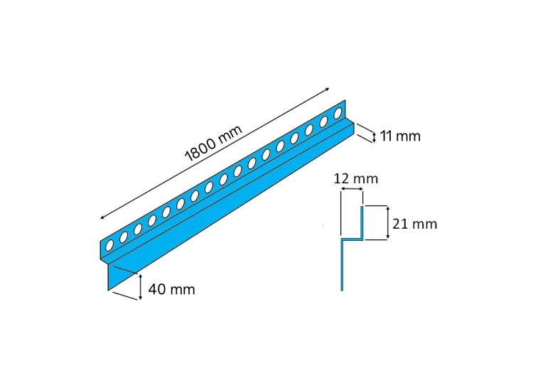 Listwa spadkowa przyścienna, Prawa biała matowa 180cm — LSWP-0305 — zdjęcie 3