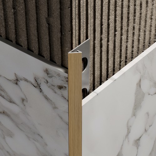 Listwa narożna typu TRÓJKĄT, Antique bronze szczotkowany 10mm x 2700mm — FITAN-0210 — zdjęcie 2