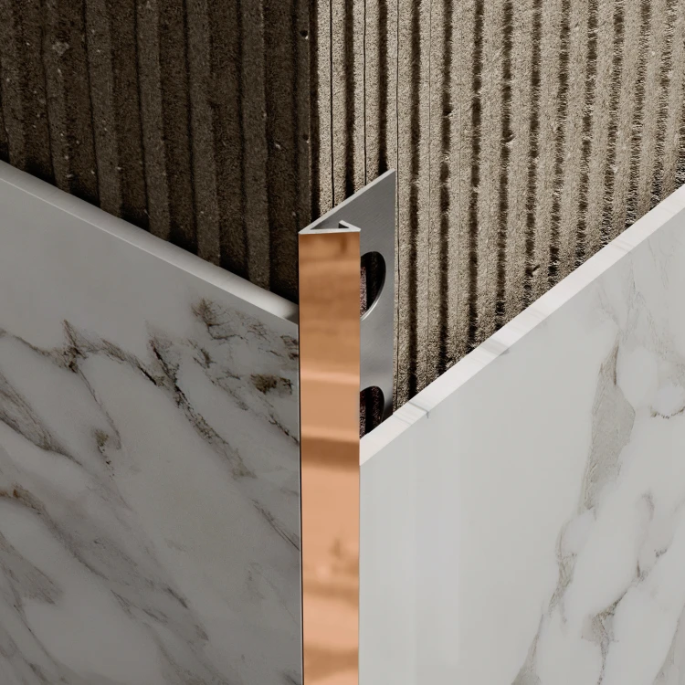 Listwa narożna typu TRÓJKĄT, Miedziany połysk 10mm x 2700mm — FITBR-0110 — zdjęcie 2