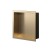 Półka wnękowa łazienkowa, złota szczotkowana 300mm x 300mm x 100mm — PWGO-0230 — zdjęcie 1