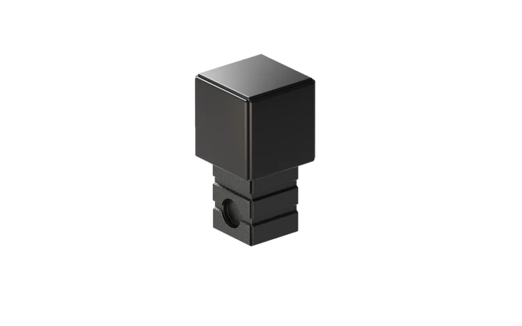 Narożnik wykończeniowy do listwy "P", Czarny mat 10mm x 10mm — FICB-0001 — zdjęcie 1