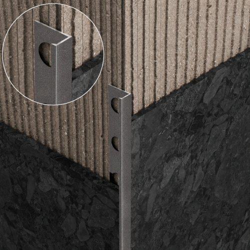 Listwa wykończeniowa aluminiowa "L", Space grey stone 10mm x 2700mm — ALSG-0410 — zdjęcie 2