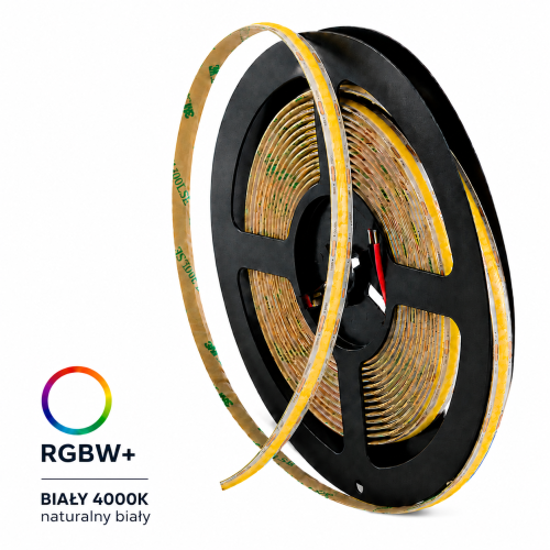 TAŚMA LED COB DYNAMICZNA 12V / 16W/m / RGBW+ 4000K naturalny biały / 720 / 5m — TLN3-12RG — zdjęcie 1