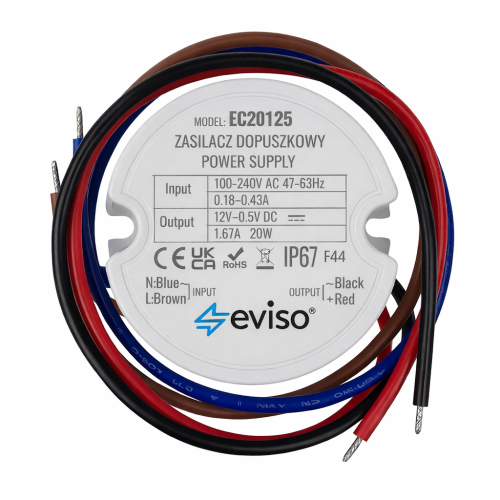 Zasilacz dopuszkowy LED fi60 / 1,25A / 10W / 12V / IP67 / 50x22 — ZEPS-1210 — zdjęcie 1