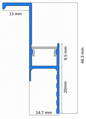 Profil przedściankowy LED aluminiowy, Sandstone 2700mm — LNNA-PR02 — zdjęcie 2