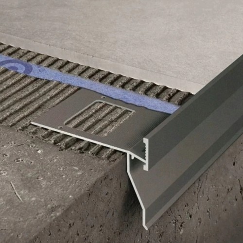 Listwa okapowa balkonowa tarasowa aluminiowa, Szary antracyt 10mm x 2700mm — OKAL-0210 — zdjęcie 1