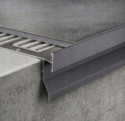 Listwa okapowa balkonowa tarasowa aluminiowa, Szary antracyt 10mm x 2700mm — OKAL-0210 — zdjęcie 2