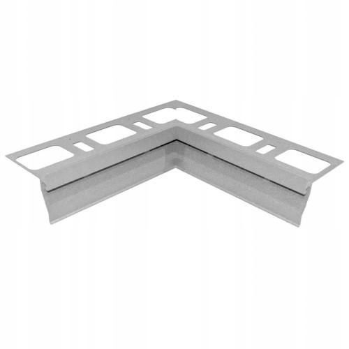 Narożnik wewnętrzny aluminiowy do profilu okapowego, Jasny szary 10mm — OKAL-0110-W — zdjęcie 1