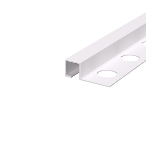 Listwa wykończeniowa aluminiowa "Q", Biały stone 10mm x 10mm x 2700mm — APWH-0410 — zdjęcie 1