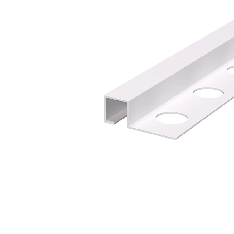 Listwa wykończeniowa aluminiowa "Q", Biały stone 10mm x 10mm x 2700mm — APWH-0410 — zdjęcie 1