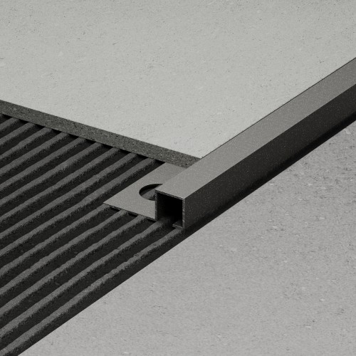 Listwa wykończeniowa aluminiowa "Q", Space grey stone 10mm x 10mm x 2700mm — APSG-0410 — zdjęcie 2