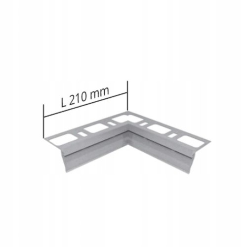 Narożnik wewnętrzny aluminiowy do profilu okapowego, Jasny szary 10mm — OKAL-0110-W — zdjęcie 2