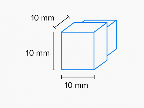 Narożnik wykończeniowy do listwy aluminiowej "Q", Biały stone 10mm x 10mm — FAPWH-0410 — zdjęcie 2