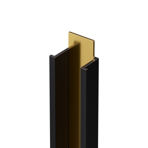 Listwa dekoracyjna wklęsła czarny / złoty połysk 7,8mm x 10mm x 2700mm — PDAL-0007 — zdjęcie 1