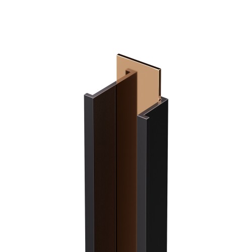 Listwa dekoracyjna wklęsła czarny / miedziany połysk 7,8mm x 10mm x 2700mm — PDAL-0005 — zdjęcie 1