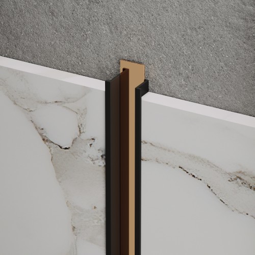 Listwa dekoracyjna wklęsła czarny / miedziany połysk 7,8mm x 10mm x 2700mm — PDAL-0005 — zdjęcie 2