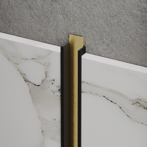 Listwa dekoracyjna wklęsła czarny / złoty szczotkowany 7,8mm x 10mm x 2700mm — PDAL-0006 — zdjęcie 2
