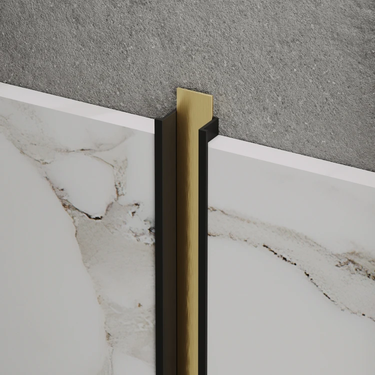 Listwa dekoracyjna wklęsła czarny / złoty szczotkowany 7,8mm x 10mm x 2700mm — PDAL-0006 — zdjęcie 2