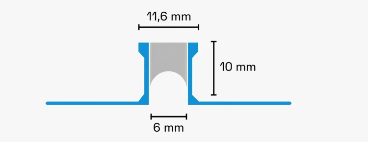 Listwa aluminiowa dylatacyjna 10mm x 2700mm — ALDL-0110 — zdjęcie 2