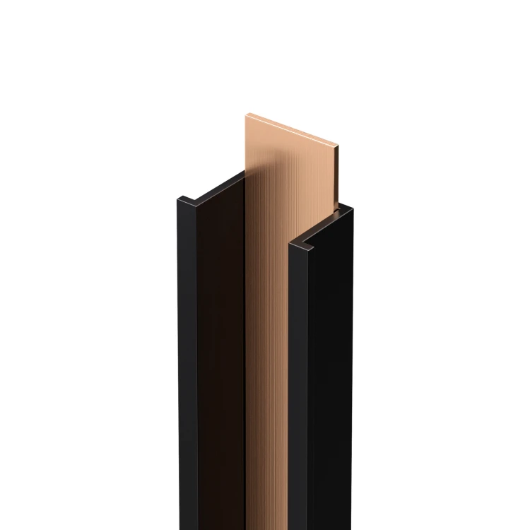 Listwa dekoracyjna wklęsła czarny / miedziany szczotkowany 7,8mm x 10mm x 2700mm — PDAL-0004 — zdjęcie 1
