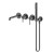 Bateria wannowa podtynkowa 4-otworowa Emporia ORI, gun metal - 08032BN