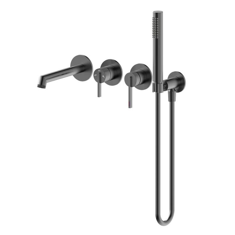 Bateria wannowa podtynkowa 4-otworowa Emporia ORI, gun metal - 08032BN